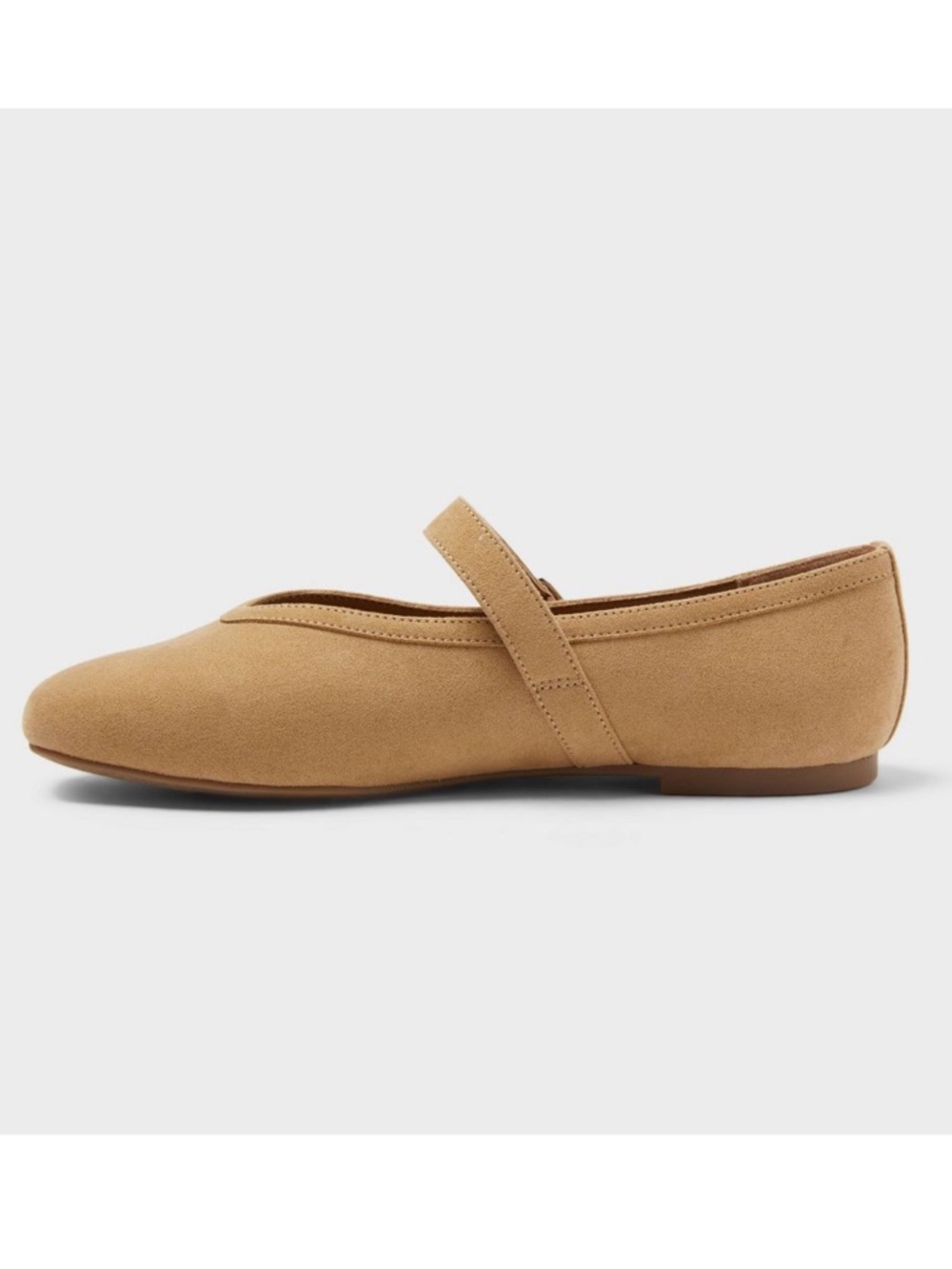 a new day Tan Suede Mary Jane Flats with Buckle Strap Various Sizes - Picture 3 of 10